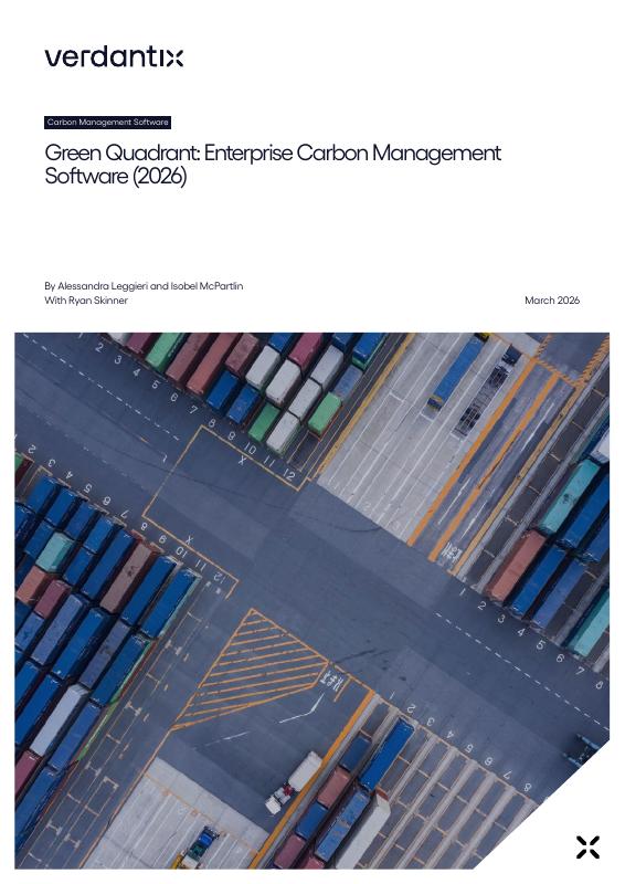 Verdantix Green Quadrant: Enterprise Carbon Management Software (2026)