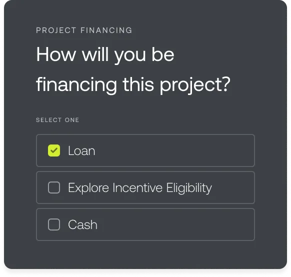 Financing and vendor matching