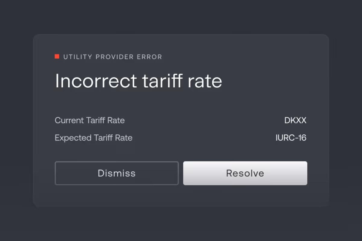 Rate and tariff analysis dashboard