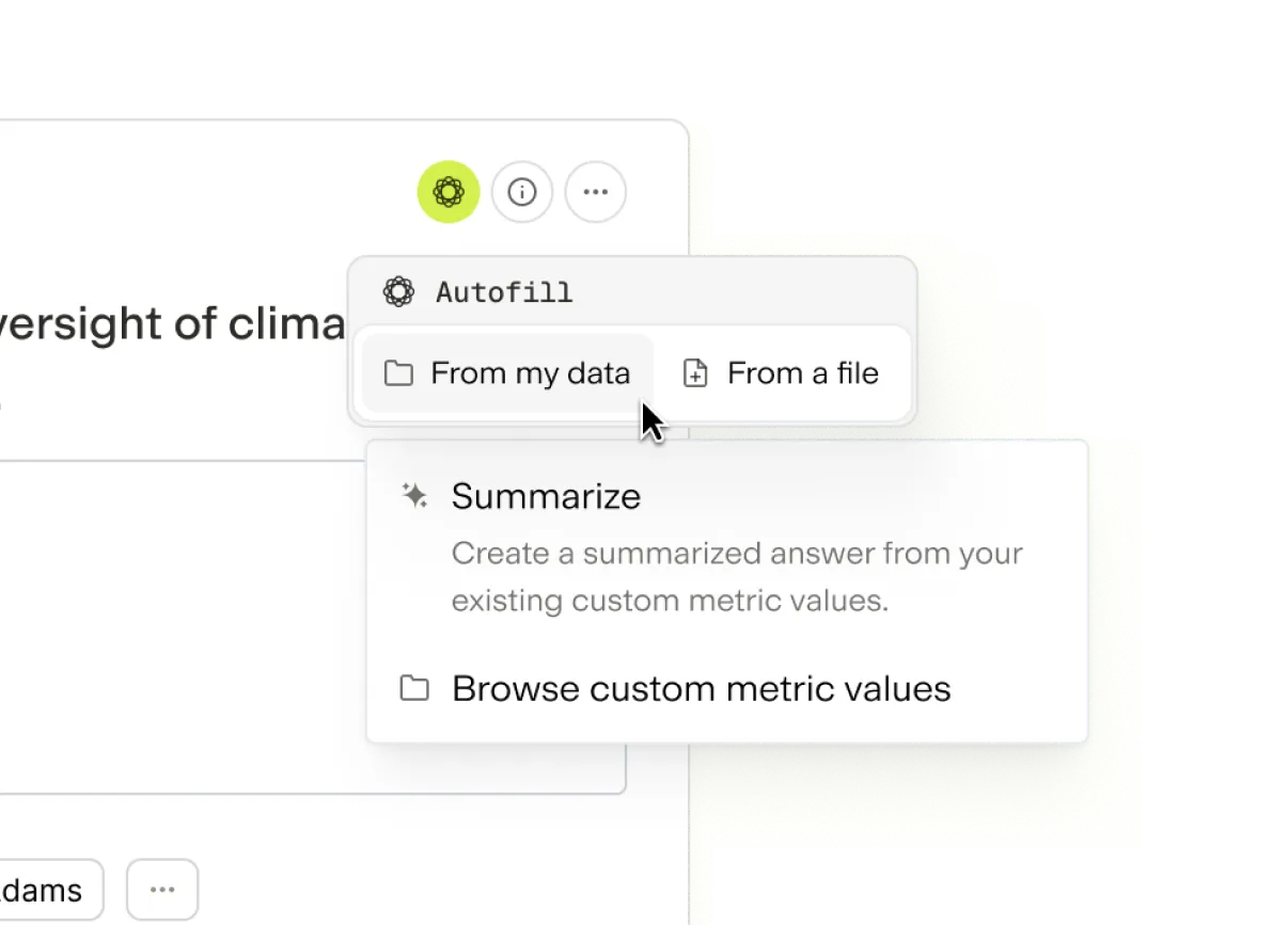 Gravity interface drafting disclosure responses from uploaded documents