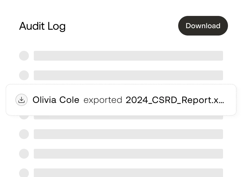 Audit-ready reporting view with quality checks and data trails